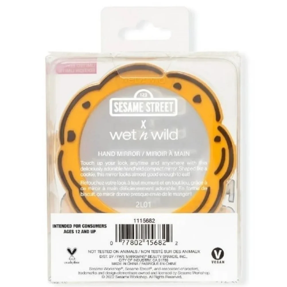NEW Wet N Wild Seasame Street Cookie Monster Hand Mirror Eyelash Curler Cosmetic